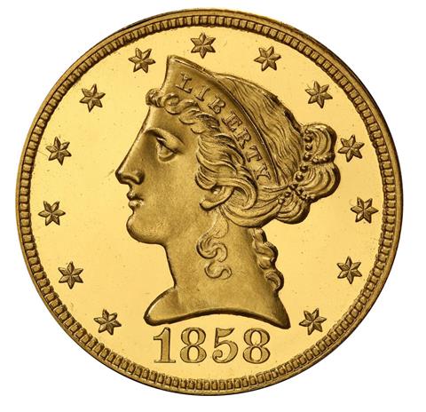 1858 LIBERTY $5
