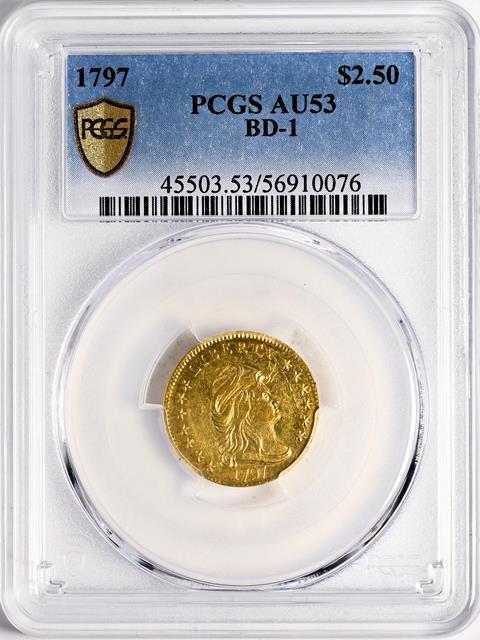 Picture of 1797 DRAPED BUST $2.5 AU53 