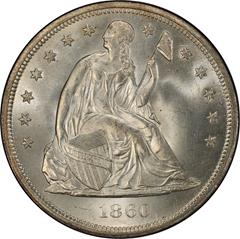 Picture of 1860-O LIBERTY SEATED S$1, NO MOTTO MS65 