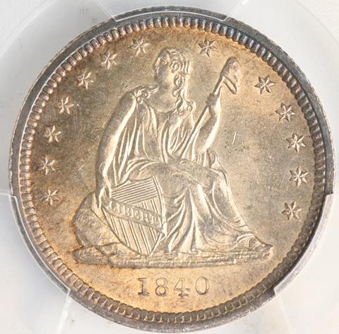 1840 LIBERTY SEATED 25C