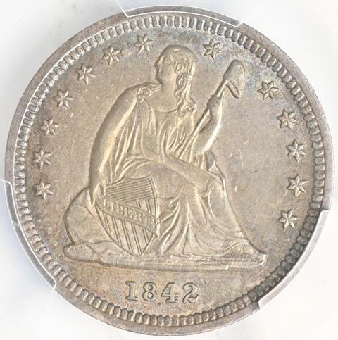 1842-O LIBERTY SEATED 25C