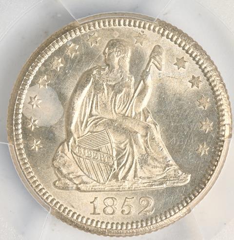 1852-O LIBERTY SEATED 25C