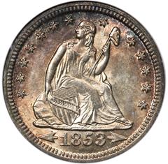 Picture of 1853-O LIBERTY SEATED 25C, ARROWS AND RAYS MS65 