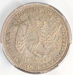 Picture of 1870-CC LIBERTY SEATED 25C, MOTTO AU50 
