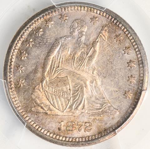 1872-S LIBERTY SEATED 25C