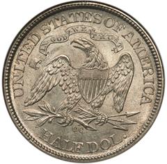 Picture of 1873-CC LIBERTY SEATED 50C, ARROWS MS64 