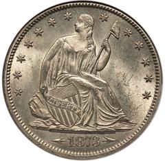 Picture of 1873-CC LIBERTY SEATED 50C, ARROWS MS64 