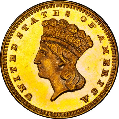 Picture of 1878 GOLD G$1, TYPE 3 PR65 Cameo Picture of 1878 GOLD G$1, TYPE 3 PR65 Cameo