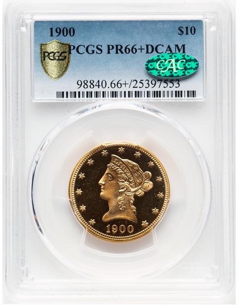 Picture of 1900 LIBERTY HEAD $10 PR66+ Deep Cameo
