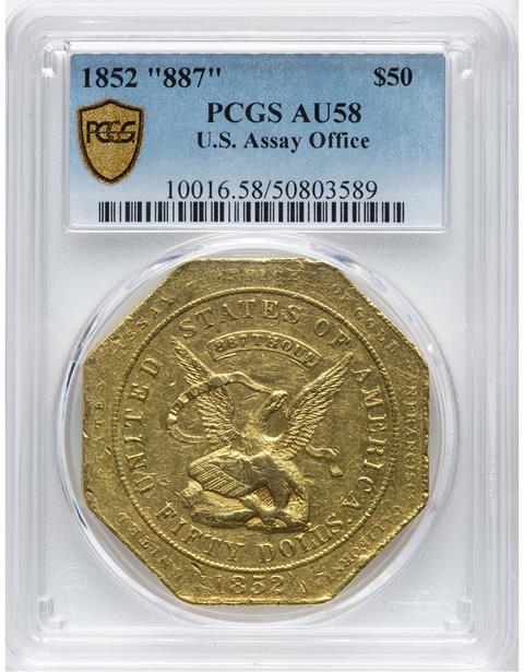 Picture of 1852 887 ASSAY $50 AU58 