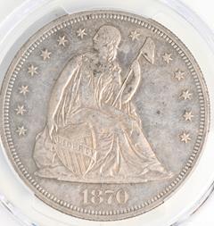 Picture of 1870-CC LIBERTY SEATED S$1, MOTTO MS63 
