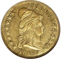 Picture of 1804 DRAPED BUST $10, CROSS 4 MS62 