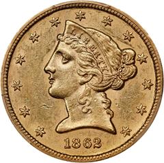 Picture of 1862-S LIBERTY $5 MS61 