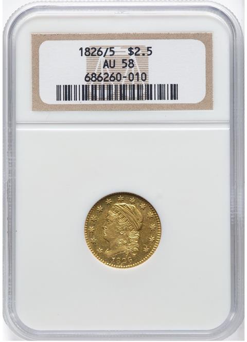 Picture of 1826/5 CAPPED BUST $2.5 AU58 