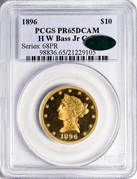 Picture of 1896 LIBERTY HEAD $10 PR65 Deep Cameo