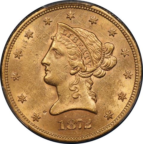 1872-S LIBERTY HEAD $10