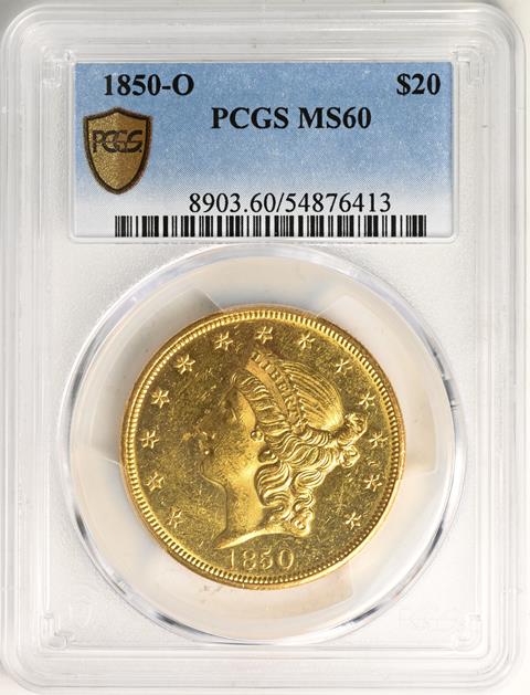 Picture of 1850-O LIBERTY HEAD $20 MS60 