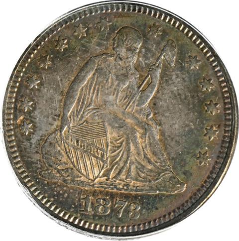 1873 LIBERTY SEATED 25C