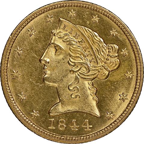 1844 LIBERTY $5
