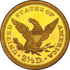 Picture of 1875 LIBERTY HEAD $2.5 PR63+ Cameo