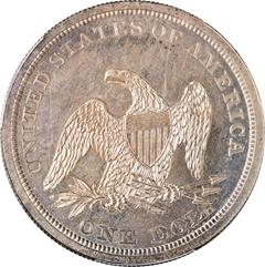 Picture of 1844 LIBERTY SEATED S$1, NO MOTTO PR65 