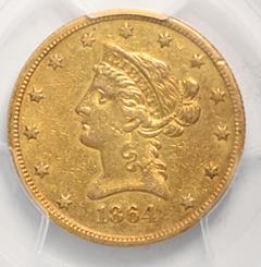 Picture of 1864-S LIBERTY HEAD $10 XF45 