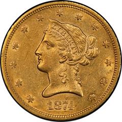 Picture of 1874-S LIBERTY HEAD $10 AU58 