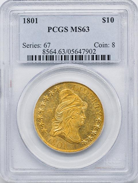 Picture of 1801 DRAPED BUST $10 MS63 