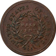 Picture of 1793 LIBERTY CAP 1/2, TYPE 1 FACING LEFT AU55 Brown
