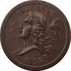 Picture of 1793 LIBERTY CAP 1/2, TYPE 1 FACING LEFT AU55 Brown