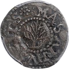 Picture of 1652 OAK TREE 3 PENCE, NO IN ON OBVERSE AU50 