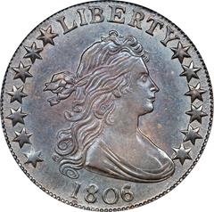 Picture of 1806/5 DRAPED BUST 50C MS63 