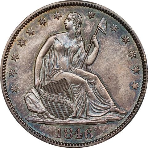 1846 LIBERTY SEATED 50C