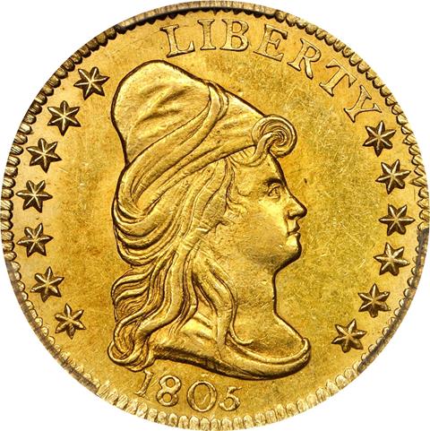 1805 DRAPED BUST $2.5