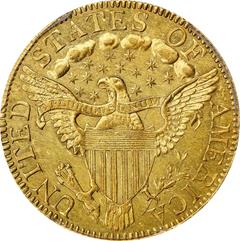 Picture of 1798 DRAPED BUST $5, LARGE 8, 14 ST REV MS60 
