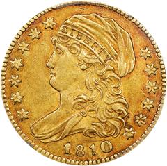 Picture of 1810 CAPPED BUST $5, SMALL DATE, SMALL 5 MS55+ 