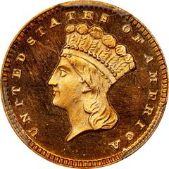 Picture of 1874 GOLD G$1, TYPE 3 PR65+ Deep Cameo