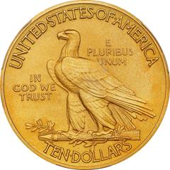 Picture of 1908 INDIAN $10, MOTTO PR67 