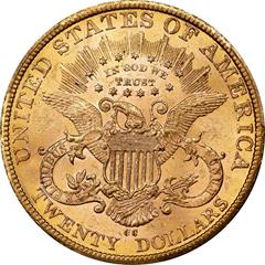 Picture of 1883-CC LIBERTY HEAD $20 MS63 