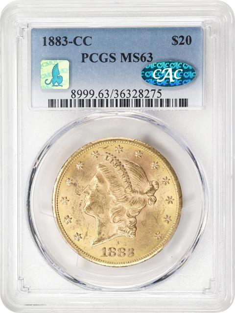 Picture of 1883-CC LIBERTY HEAD $20 MS63 