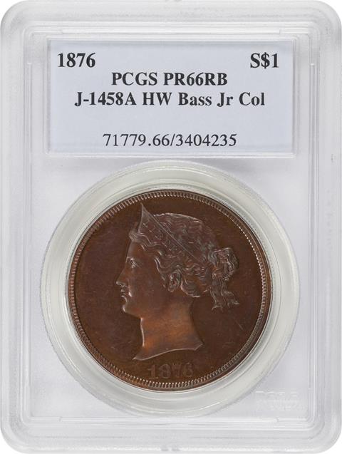 Picture of 1876 S$1 J-1458A PR66 Red Brown
