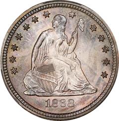Picture of 1868-S LIBERTY SEATED 25C, MOTTO MS66 