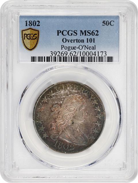 Picture of 1802 DRAPED BUST 50C MS62 