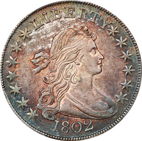 1802 DRAPED BUST 50C