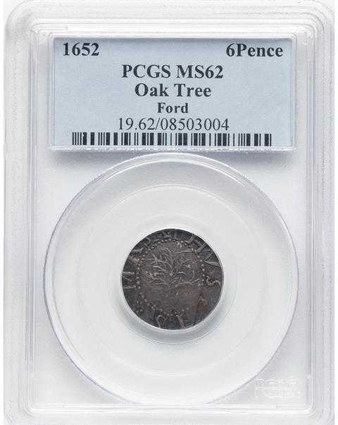 Picture of 1652 OAK TREE 6PENCE MS62 