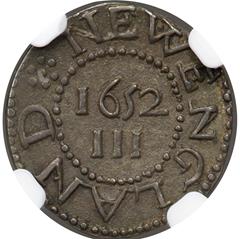 Picture of 1652 PINE TREE 3PENCE MS64 