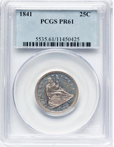 Picture of 1841 LIBERTY SEATED 25C PR61 