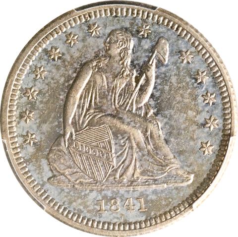 Picture of 1841 LIBERTY SEATED 25C PR61  Picture of 1841 LIBERTY SEATED 25C PR61