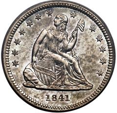 Picture of 1841 LIBERTY SEATED 25C PR61 