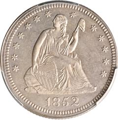 Picture of 1852 LIBERTY SEATED 25C, NO MOTTO PR64 